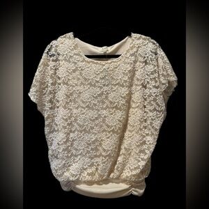 Love J Cream Lace Blouse